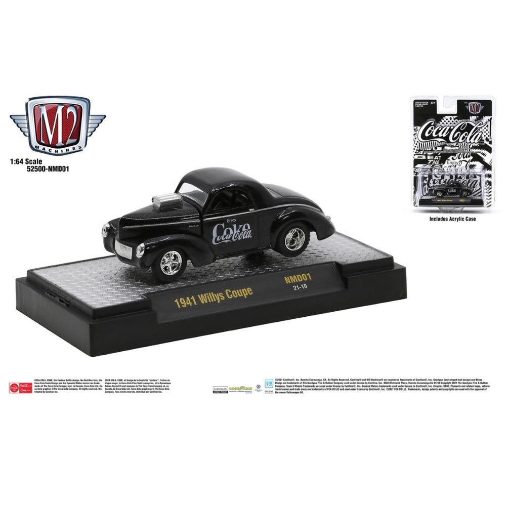 NIB M2 Machines Coca-Cola Release NMD01 1941 Willy's Coupe